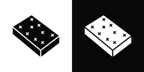 Mattress icon vector graphics. Flat solid black vector set