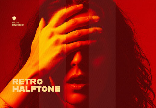 Retro Halftone Overlay Photo Effect