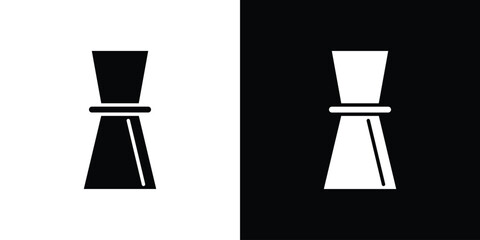 Fototapeta premium Jigger icon vector graphics. Flat solid black vector set