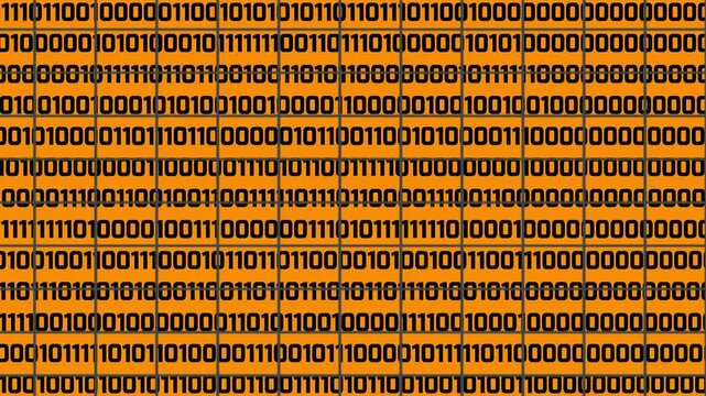 A visual representation of binary code featuring black digits "1" and "0" arranged in a sequence. The binary digits are displayed on a clean,.