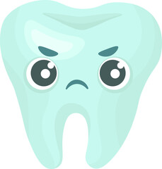 Naklejka premium Angry Tooth Character