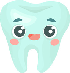 Smiling Happy Tooth Character