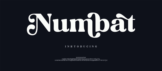 Design Modern abstract digital alphabet font. Minimal technology typography, Creative urban sport fashion futuristic font and with numbers. vector illustration.