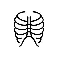 Human Anatomy Rib Cage Symbol vector