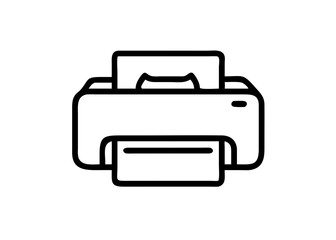 printer line art icon vector illustration