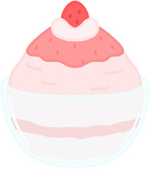 Strawberry shaved ice
