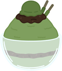 Green tea shaved ice