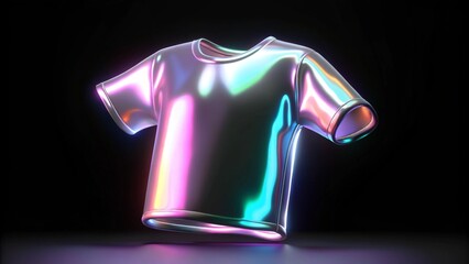 Glowing Holographic Moon with Vibrant Multicolored Halos on Dark Digital Galaxy Backdrop for Innovative Lunar Mapping Virtual Space Navigation Technology