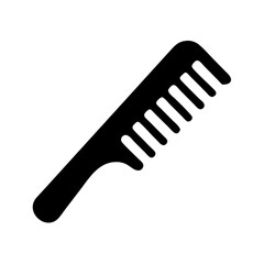 Obraz premium Comb silhouette icon. Hair comb and hair brush Vector