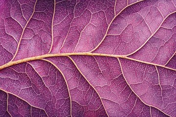 Fototapeta premium Macro of red oak leaf speckled surface under morning light