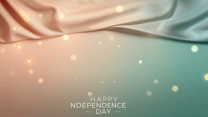 Digital art backgrounds for Indian Independence Day with tri-colour theme, bokeh effect, no humans, and bold "Happy Independence Day" text, ideal for banners and greetings.