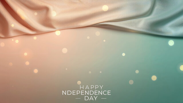 Digital art backgrounds for Indian Independence Day with tri-colour theme, bokeh effect, no humans, and bold "Happy Independence Day" text, ideal for banners and greetings.

