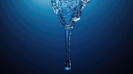 Water dripping from icicle with frozen pause melt motion and seasonal tone perfect for nature winter or detail shots