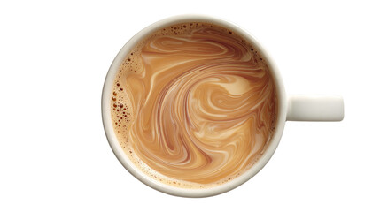 Frothy teh tarik pulled tea in a cup malaysian milk tea delight transparent background aesthetic view