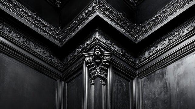 Ornate dark corner molding