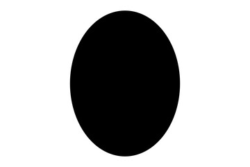 Black oval shape design for modern abstract overlays and sticker usage