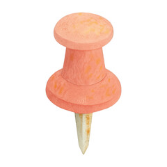 PNG Realistic textured orange pushpin