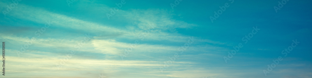 Canvas Prints blue sky with clouds. cloudy sky background. horizontal banner