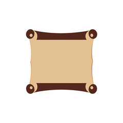 rectangular scroll frame with vintage parchment 