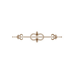 symmetrical ornamental divider with antique line 