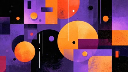 Abstract geometric shapes in vibrant colors