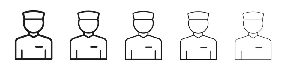 Valet icon vector Art line Illustrations collection