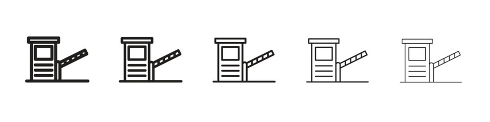 Toll road icon vector Art line Illustrations collection