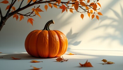 Serene Pumpkin Warm Autumn Light