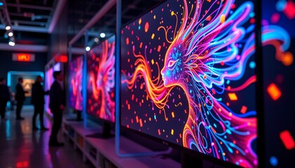 Neon Art Vibrant Digital Masterpiece