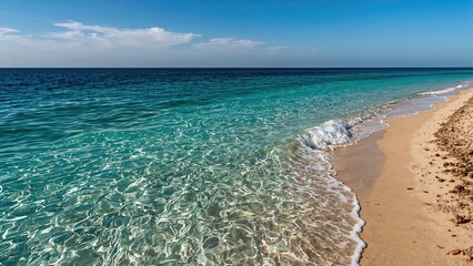 Shoreline along the scarlet ocean