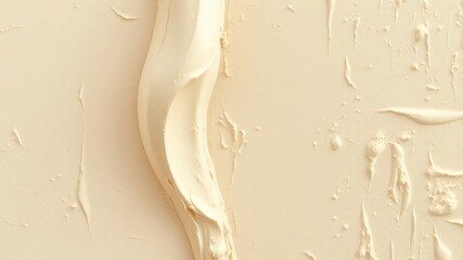 Smooth ivory application with textural differences creates an interesting background to showcase a product or concept