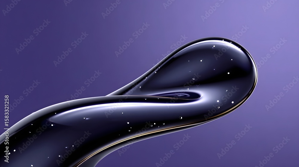 Poster futuristic abstract design with smooth curved shape