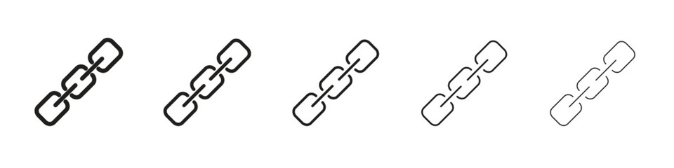 Link icon vector Art line Illustrations collection