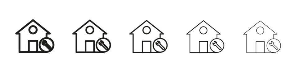 Home repair icon vector Art line Illustrations collection