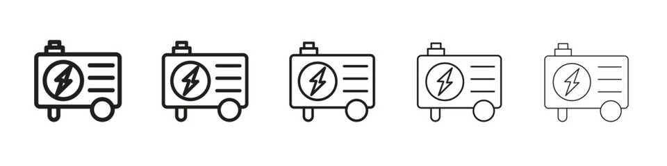 Generator icon vector Art line Illustrations collection
