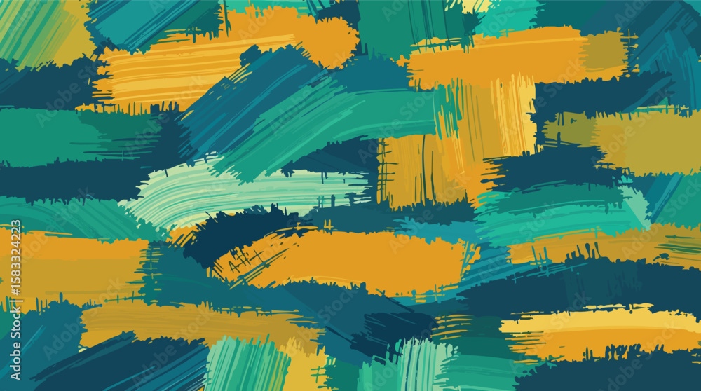 Poster abstract colorful brush strokes pattern seamless background texture for digital design.