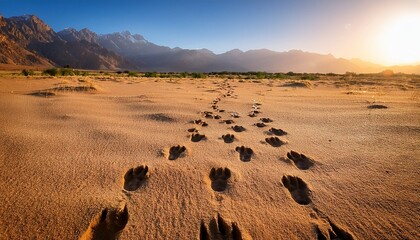 fresh pawprints footprints indirect sighting of wild nocturnal shy canid possibly golden jackal canis aureus in wild in pakistan