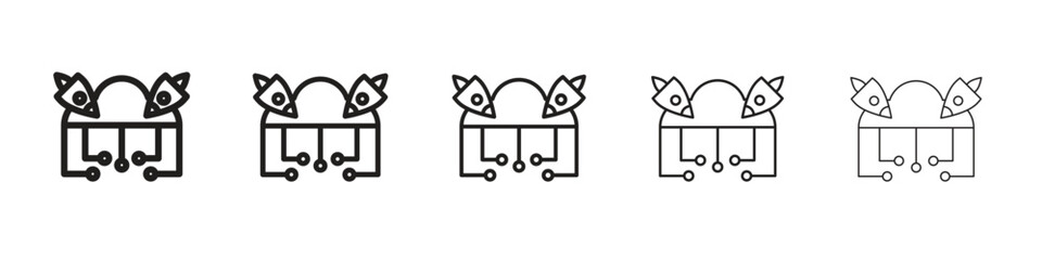 DOS icon vector Art line Illustrations collection