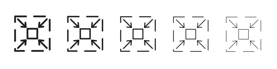 Compact size icon vector Art line Illustrations collection