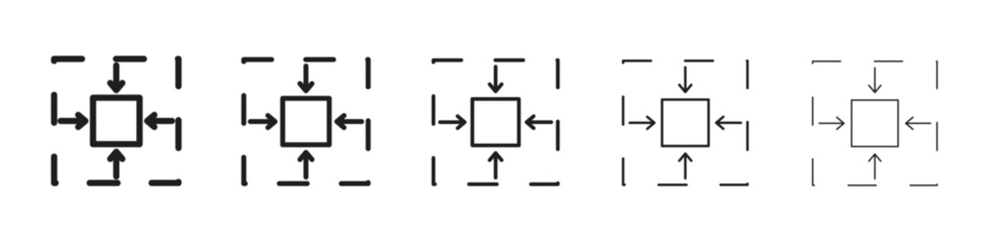 Compact size icon vector Art line Illustrations collection