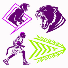 Panther and Runner Graphics puma big cat