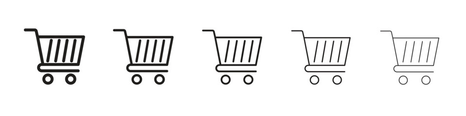 Cart icon vector Art line Illustrations collection