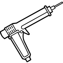 Caulking Tool Outline Vector Design
