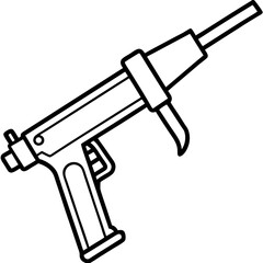 Caulking Tool Outline Vector Design