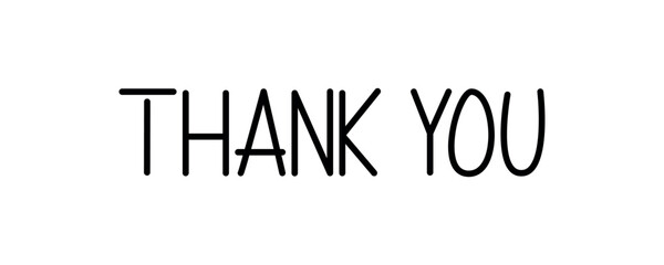 Thank You handwritten inscription. Set Hand drawn lettering. Thank You calligraphy. thank you art line eps 888. handwritten thank you note vector illustration