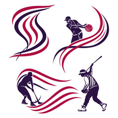 Sports Icons Dynamic Motion basketball hockey