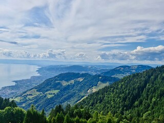 mountains and clouds