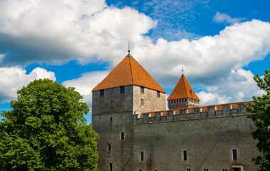 Scenic view of Kuressaare Castle on Saaremaa island.