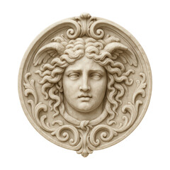 PNG Ancient stone medallion sculpture