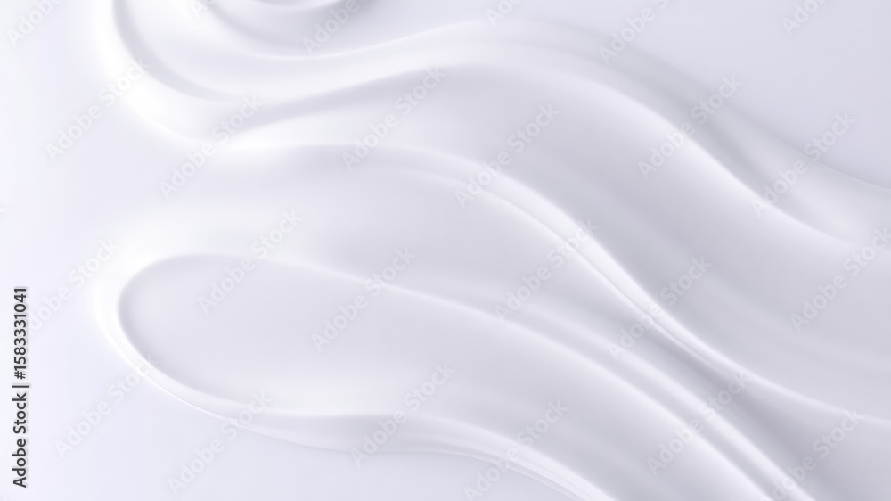 Aufkleber abstract waves of light white material softly draped creating a luxurious, smooth and elegant backgr